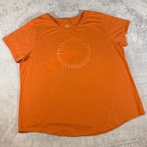 Nike Swoosh Fire Ring Tee | Orange | Size 1X